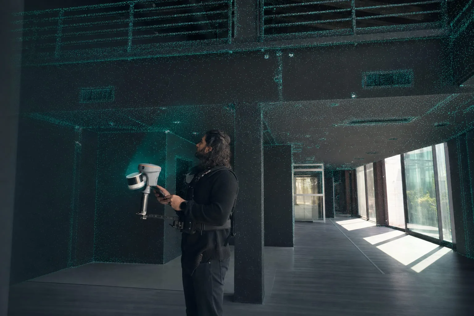 Rilievo laser SLAM sul campo — documentazione 3D per architettura